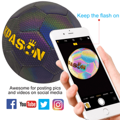 Custom Reflective Match Soccer Balls for Teenager and Adult Official Size 4/5