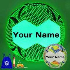 Personalized Green Glow in the Dark Soccer Ball  Size 5, 4 for Adult and Youth